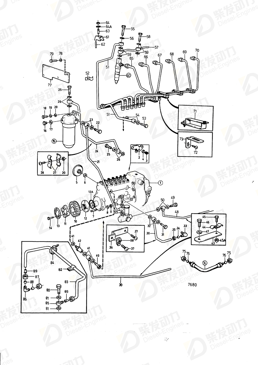 VOLVO Injection pump, exch 3803685 Drawing